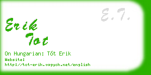 erik tot business card